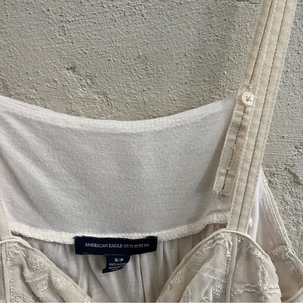 American Eagle Embroidered Babydoll Tank Top - Picture 3 of 4